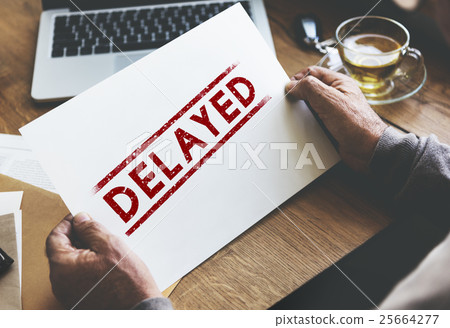 Delayed Banned Cancelled Denied Stamp Label Mark Concept 25664277