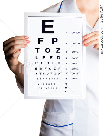 Doctor ophthalmologist with alphabet Doctor ophthalmologist with alphabet 25667194