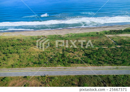 Aerial view of Shirako cho coast 25667371