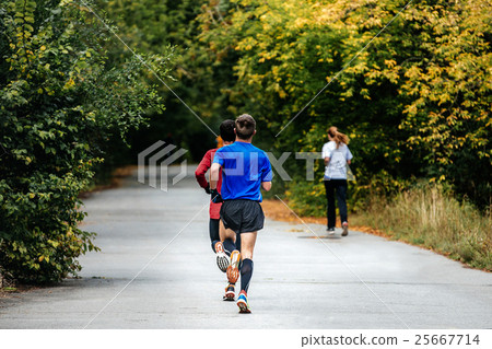 two young men athletes runners 25667714