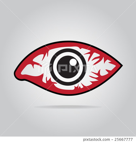 Eeye redness icon, Inflammatory disease of eyes. 25667777