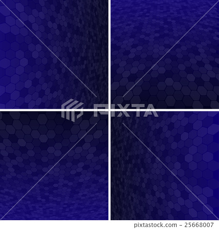 Set Blue Honeycomb Vector Background. 25668007