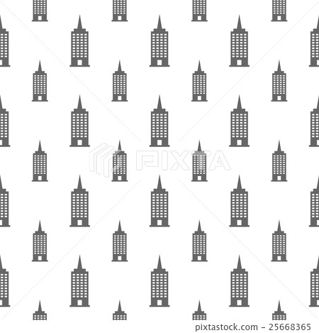 seamless pattern with building - Stock Illustration [25668365] - PIXTA