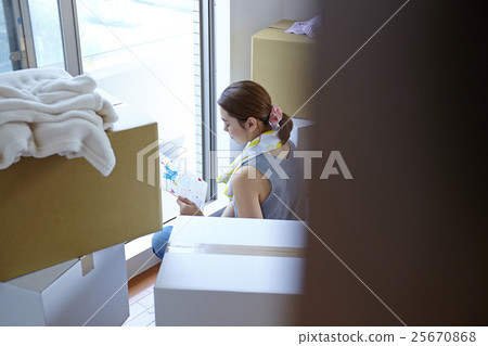 A woman indulge in moving memories A woman indulge in moving memories 25670868