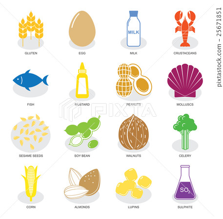 food allergens icons food allergens icons 25671851