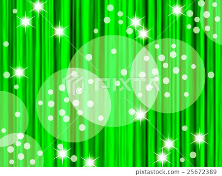 Green Curtain and Ornament Green Curtain and Ornament 25672389