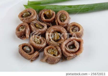 Anchovy with capers 25672811