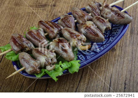 Chicken hearts skewer Chicken hearts skewer 25672941