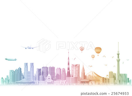 Tokyo landmark gradation 1 25674933