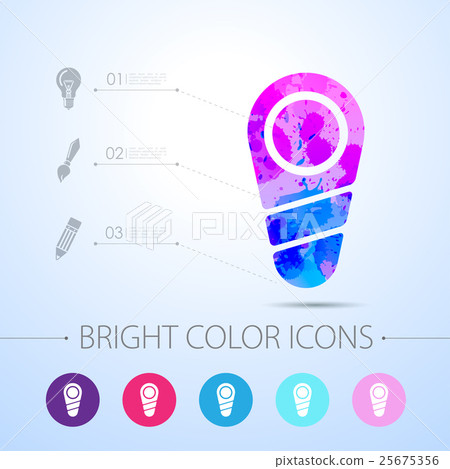 Vector watercolor icon Vector watercolor icon 25675356