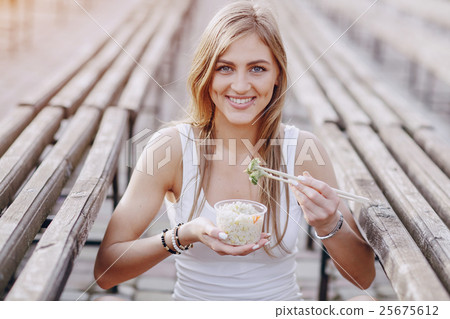 diet food beautiful girl diet food beautiful girl 25675612