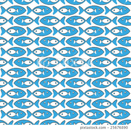 abstract pattern with blue fish abstract pattern with blue fish 25676890
