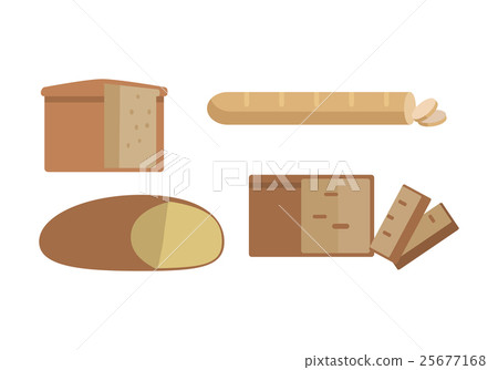 Set of Different Types of Bread Illustration. Set of Different Types of Bread Illustration. 25677168