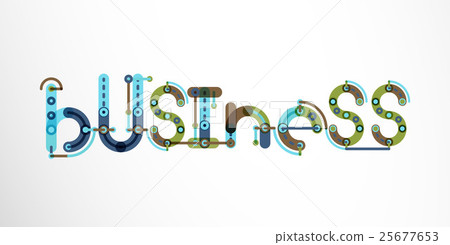Business word lettering - Stock Illustration [25677653] - PIXTA