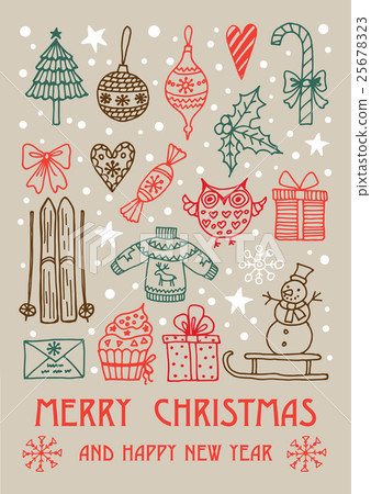 Christmas frame template card. 25678323