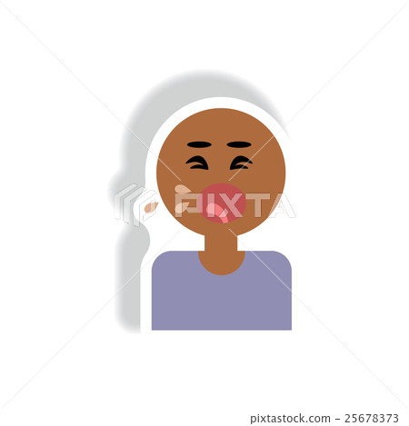 Vector paper sticker various symptoms of AIDS on 25678373