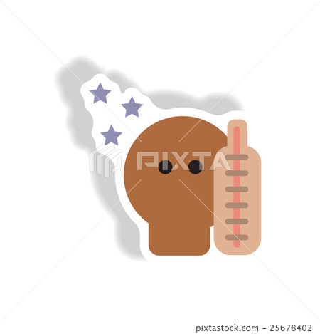 Vector paper sticker various symptoms of Vector paper sticker various symptoms of 25678402