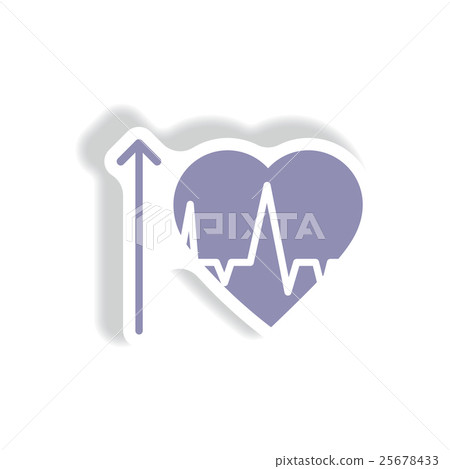 Vector paper sticker various symptoms of leukemia 25678433