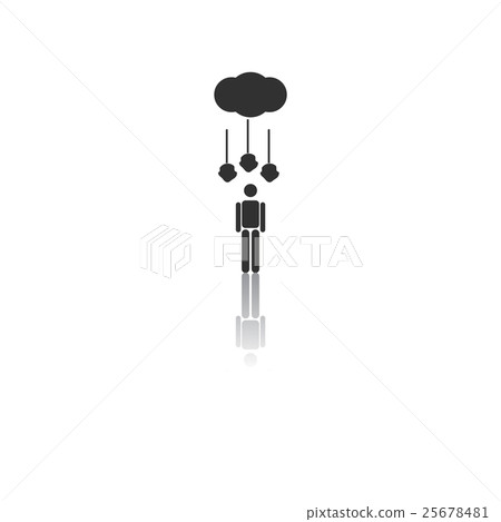 Black and white Vector illustration in flat design 25678481