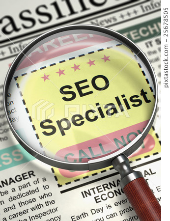 We're Hiring SEO Specialist. 3D. 25678505