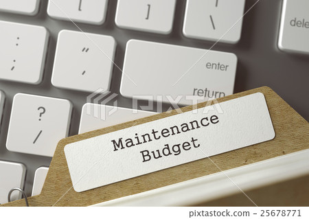 Card Index Maintenance Budget. 3D. 25678771