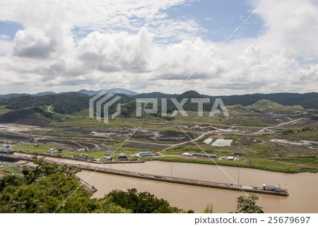 Panama Canal in a summer sunny day 25679697