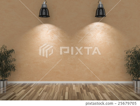 Blank wall and lamps Blank wall and lamps 25679705