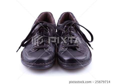 Black leather mens shoes 25679714