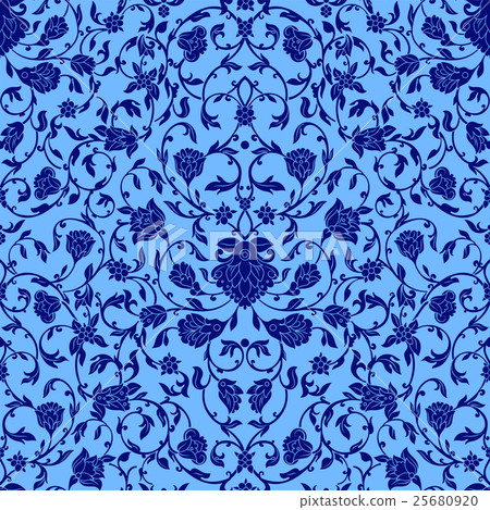 Vector intricate seamless pattern in Eastern style Vector intricate seamless pattern in Eastern style 25680920