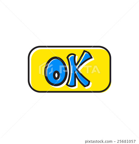 Sign ok icon, flat style 25681057