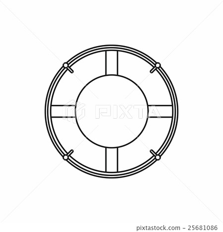 Lifeline icon, outline style Lifeline icon, outline style 25681086