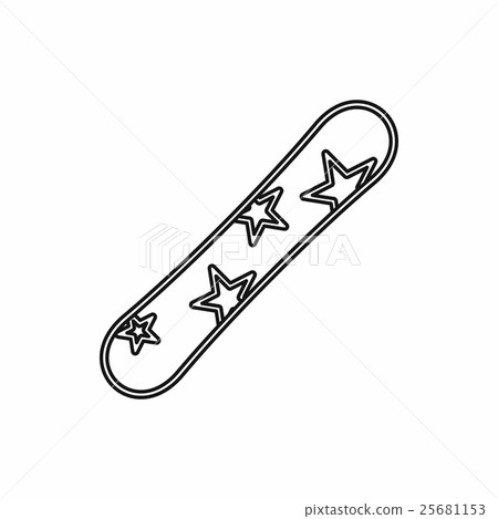 Snowboard icon, outline style 25681153