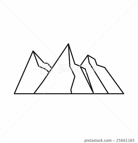 Mountains icon, outline style 25681165