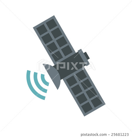 Satellite icon, flat style Satellite icon, flat style 25681223