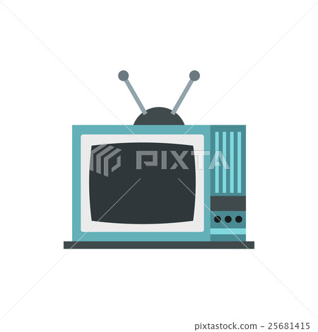 Retro TV icon, flat style Retro TV icon, flat style 25681415