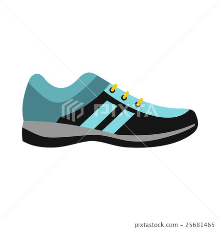 Blue sneaker icon in flat style Blue sneaker icon in flat style 25681465