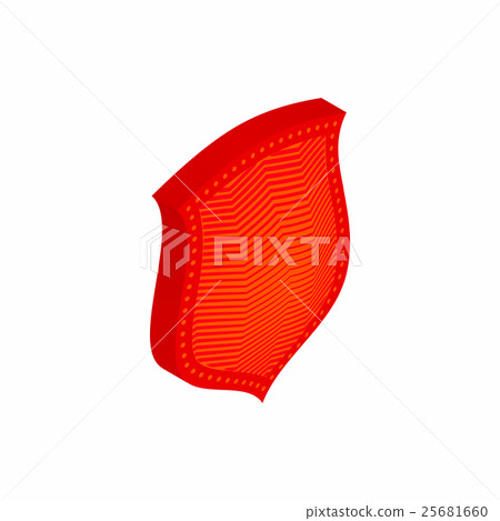 Red shield icon, isometric 3d style 25681660