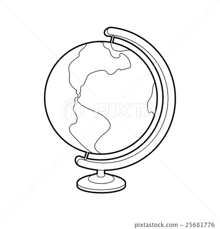 Globe icon, outline style Globe icon, outline style 25681776