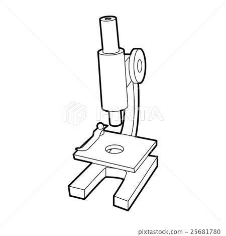 Microscope icon, outline style 25681780
