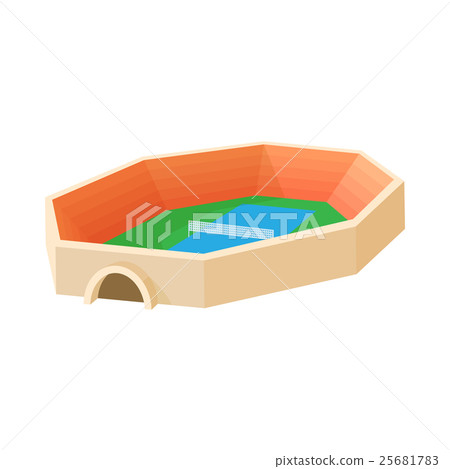 Stadium for tennis icon, cartoon style Stadium for tennis icon, cartoon style 25681783