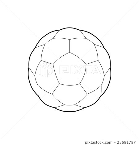 Soccer ball icon, outline style Soccer ball icon, outline style 25681787
