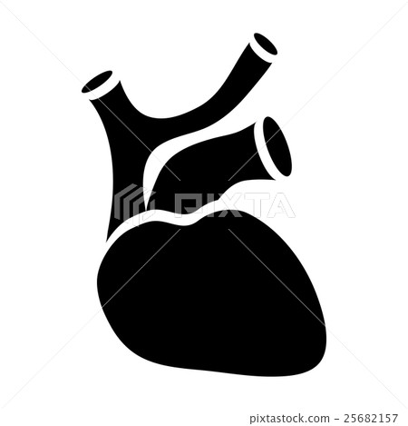Human heart icon in simple style Human heart icon in simple style 25682157