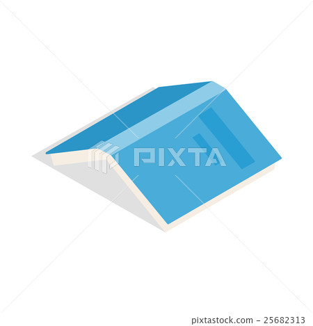 Open book with blue cover icon, isometric 3d style - Stock Illustration ...