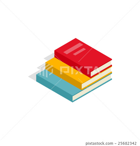 Stack of books icon, isometric 3d style Stack of books icon, isometric 3d style 25682342