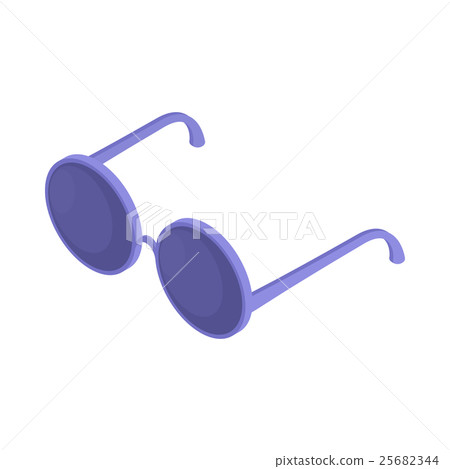 Glasses with black round lenses icon cartoon style Glasses with black round lenses icon cartoon style 25682344