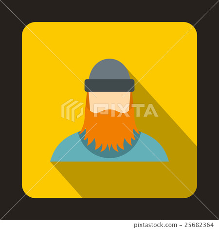 Lumberjack icon, flat style 25682364