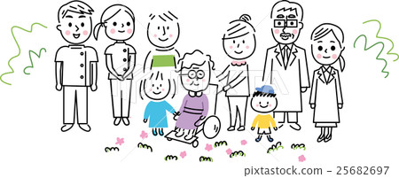 Nursing care three generations family hospital 25682697