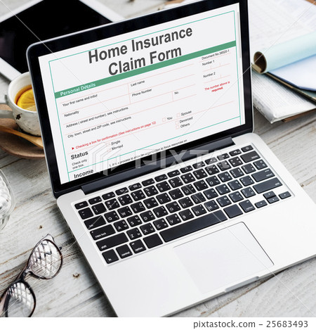 Home Insurance Claim Form Document Refund Concept 25683493