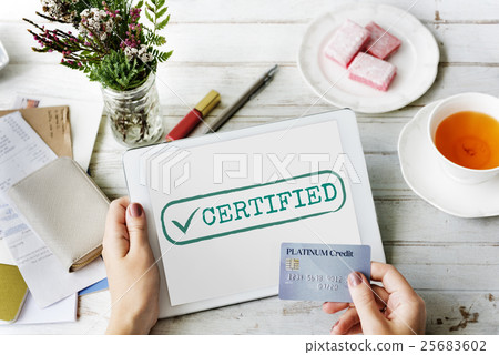 Certified Result Status Approve Decision Graphic Concept 25683602