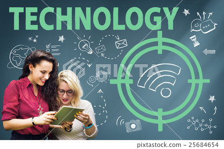 Connection Target Wifi Signal Graphics Concept 25684654